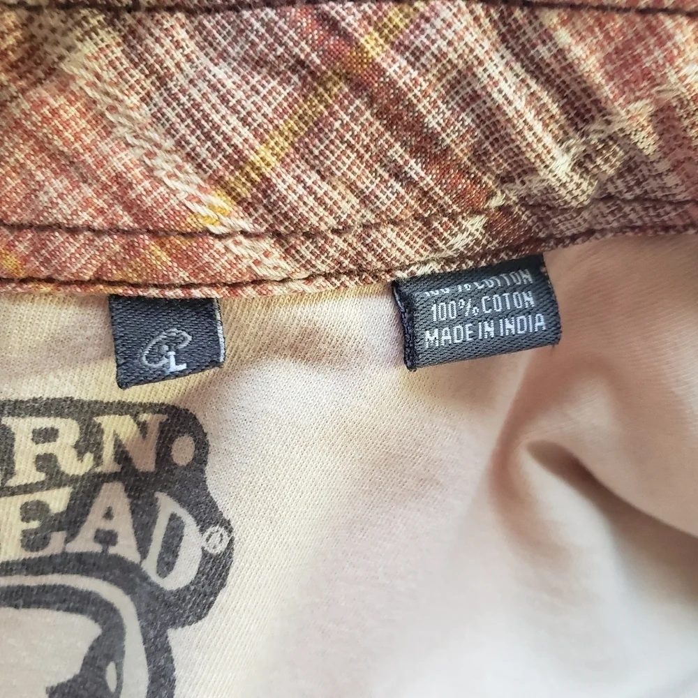 Southern Thread Plaid Shirt Shacket Women Large Lined Cowgirl Western Farm Work